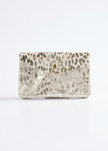 Petit portefeuille cuir motif léopard Dore