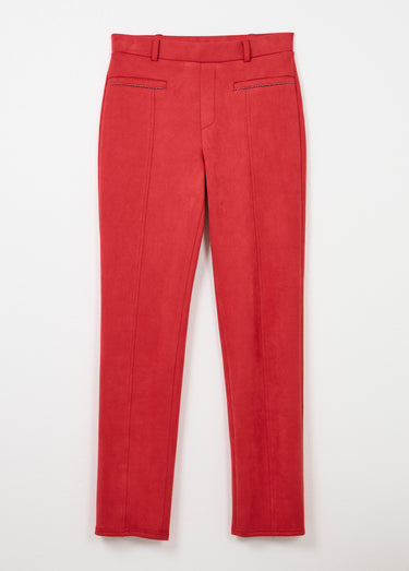 Pantalon droit suédé effet ventre plat Tomette