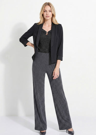 Veste unie courte smocking manches 3/4 Noir