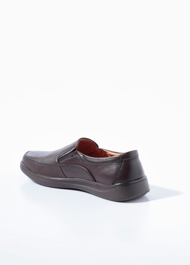 Mocassins style loafers en simili cuir Marron