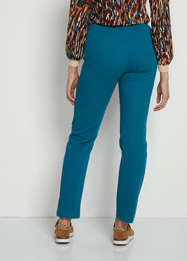 Legging taille élastiquée jersey extensible Uni Lagon