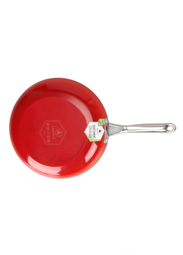 Poêle 28cm fonte tous feux antiadhésive Rouge