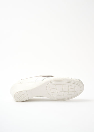 Derbies confort grande largeur cuir Blanc