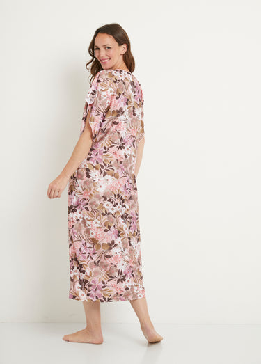 Robe d'intérieur maille satinée imprimée Imprime