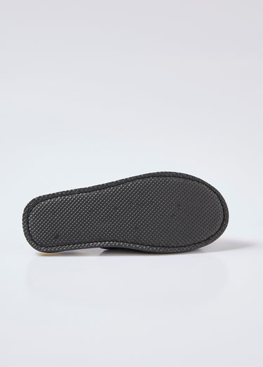 Chaussons façon mules, lignes contrastées Bleu