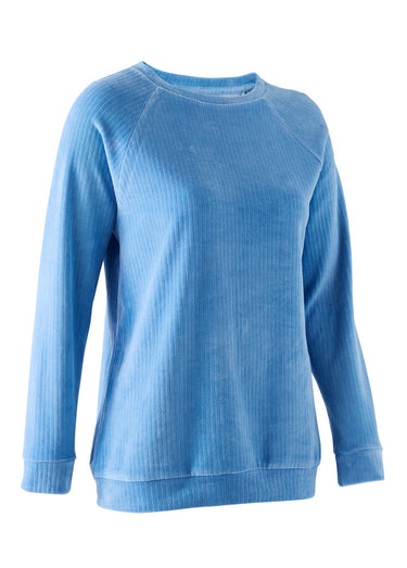 Haut de pyjama sweat en velours côtelé Myosotis