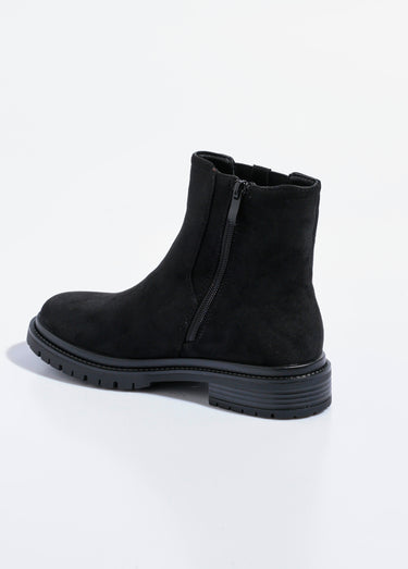 Boots Chelsea avec semelle crantée Noir