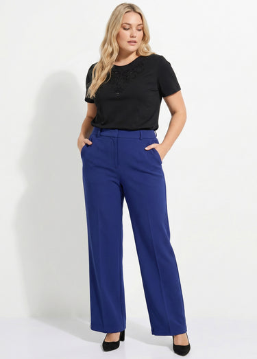 Pantalon fluide large Marine