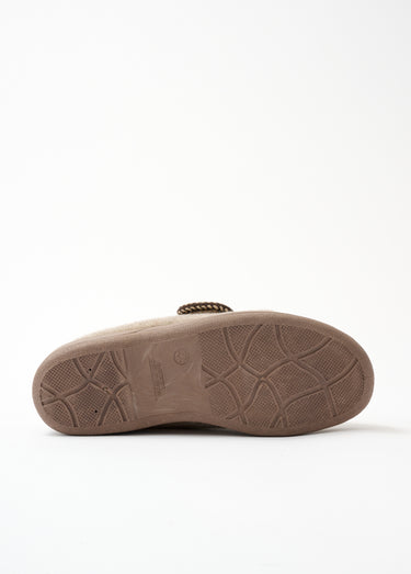 Chaussons scratchés largeur confort fourrés Beige
