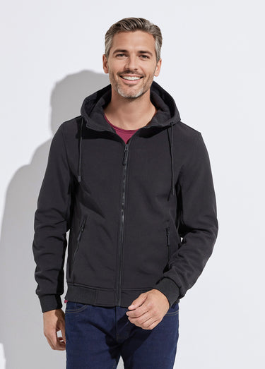 Veste sportswear mi saison courte à capuche Noir