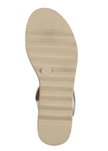 Sandales confortables semelle compensée Blanc