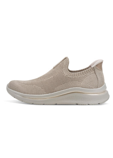Sneakers sporty à enfiler en maille mesh Taupe