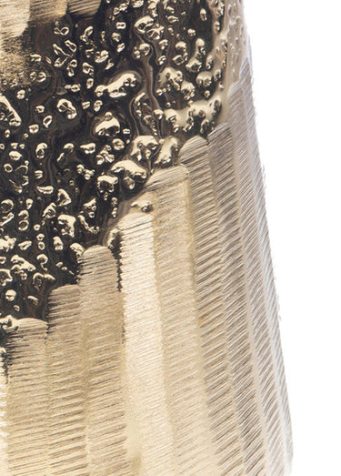 Vase fantaisie martelé en métal Dore