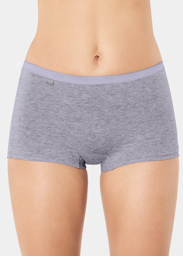 Shorty Basic+ coton stretch uni Gris