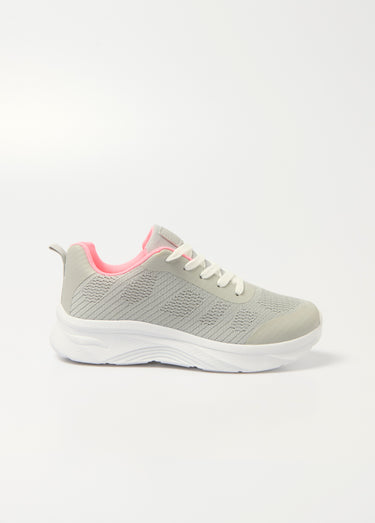 Baskets de sport en mesh avec lacets Gris
