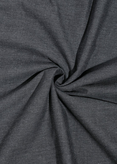 Coupon tissu habillement chambray, plomb Gris
