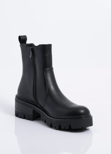 Boots style creepers avec détail léopard Noir