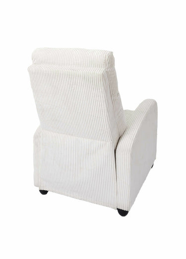 Fauteuil multipositions velours cotelé Blanc Casse