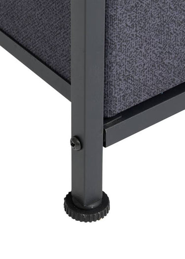 Penderie modulable métal + 6 paniers Noir gris bois