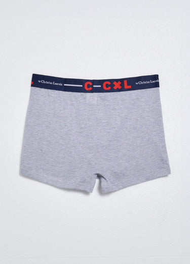 Boxer ceinture élastiqué, coton mélangé Gris Clair