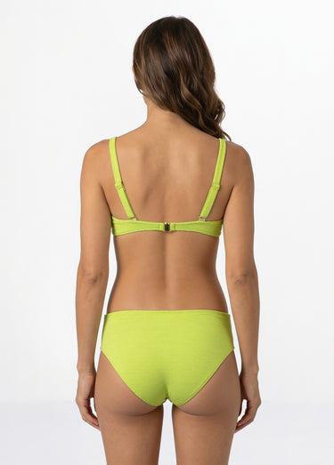 Maillot de bain 2 pièces lignes irisées Anis
