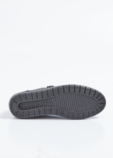 Baskets largeur confort lacées et zippées Bleu