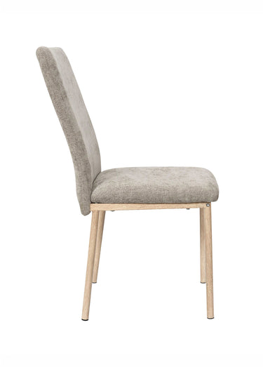 Set de 2 Chaises tissu chenille EMILIA Taupe