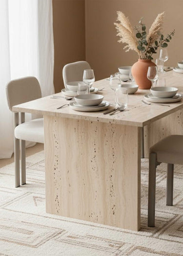 Set de 2 Chaises design chenille EMILIA Beige