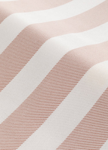 Grande fouta de plage rayée en coton Raye Marron