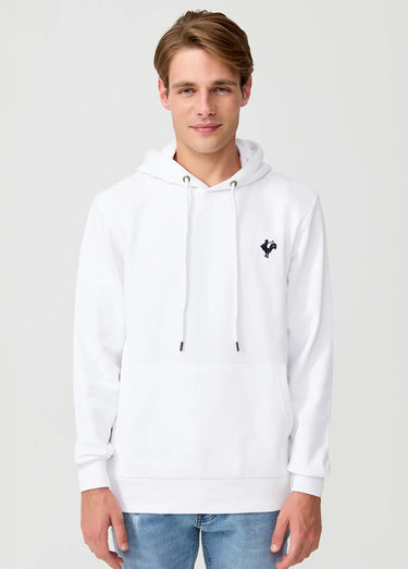 Sweat shirt à capuche poche kangourou Blanc