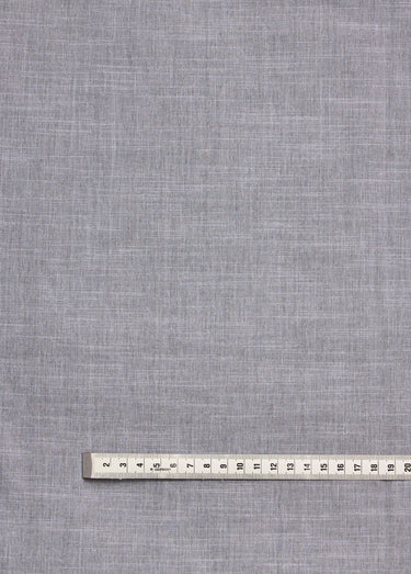 Coupon tissu aspect chambray tramé clair Gris
