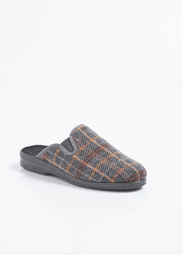 Chaussons mules largeur confort élastiqués Gris