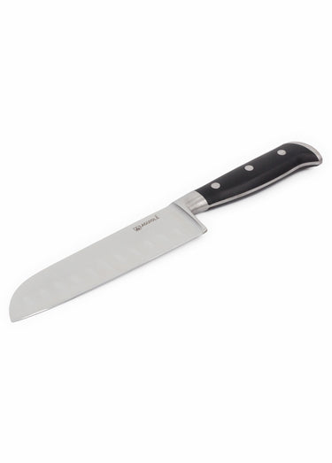 Couteau santoku acier 25,5cm Classique Noir/Gris