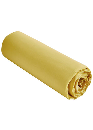 Drap housse percale de coton MARTINIQUE Safran