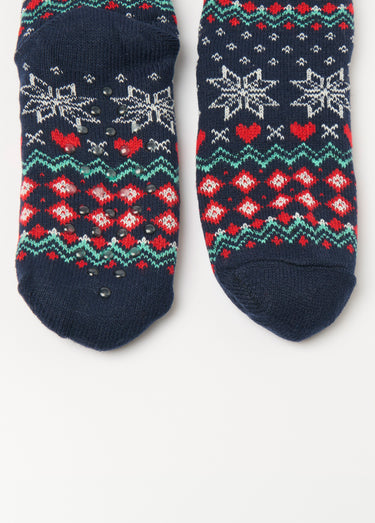 Chaussettes chaudes intérieur polaire Bleu