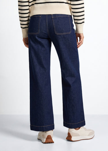 Jean flare taille haute, spécial PETITE Brut
