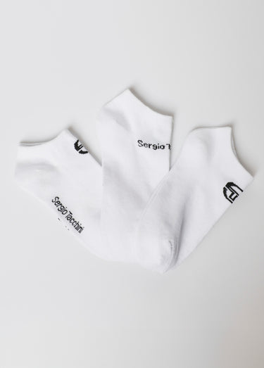 Lot de 3 Chaussettes basses avec logo Blanc
