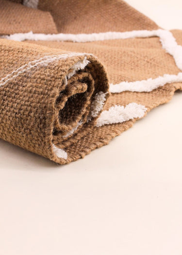 Tapis avec motif ethnique chic 120x170cm Naturel / Blanc