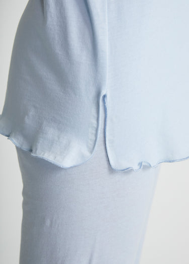 Pyjama détails tulle brodé Bleu Ciel