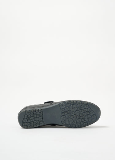 Sandales confortables en cuir ajouré Noir
