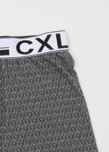 Boxer avec ceinture élastiquée, logo Imprime Gris/Noir
