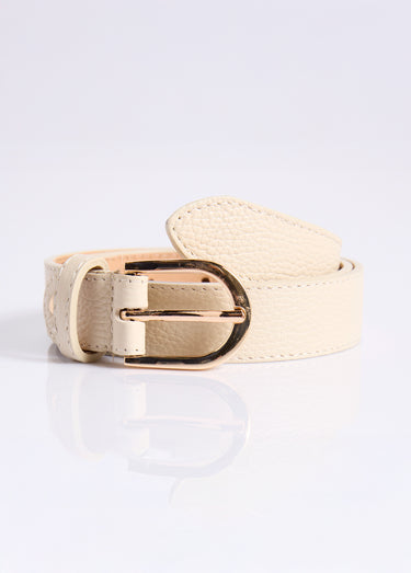 Ceinture en cuir Ecru