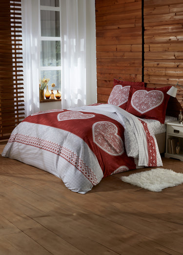 Drap-housse imprimé esprit chalet Imprime