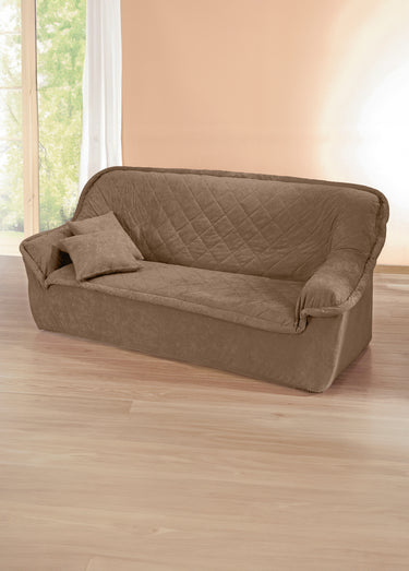 Housse préformée pour fauteuil ou canapé Taupe