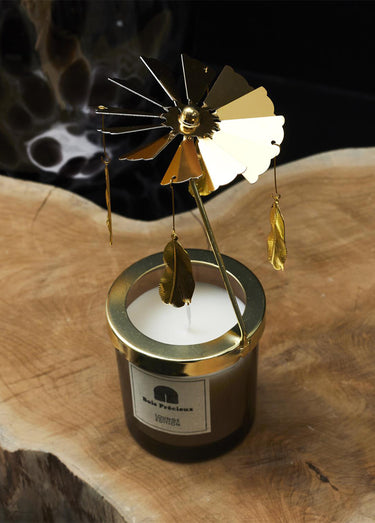 Bougie parfumée avec carrousel en métal