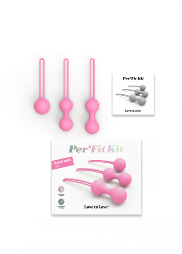 Boules de geisha périnée Per'Fit Kit Rose