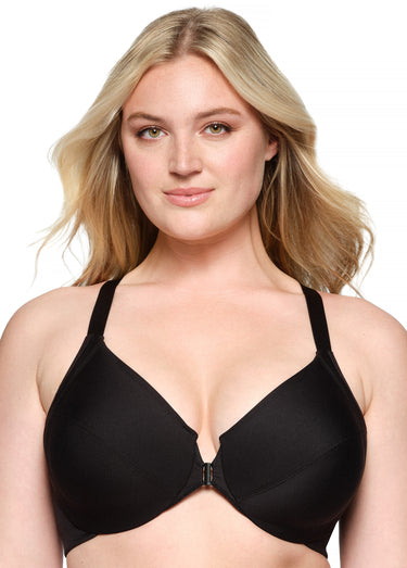 Soutien-gorge WonderWire Grandes Tailles Effet Amincissant, à Armatures et Fermeture Frontale n°1247 Noir