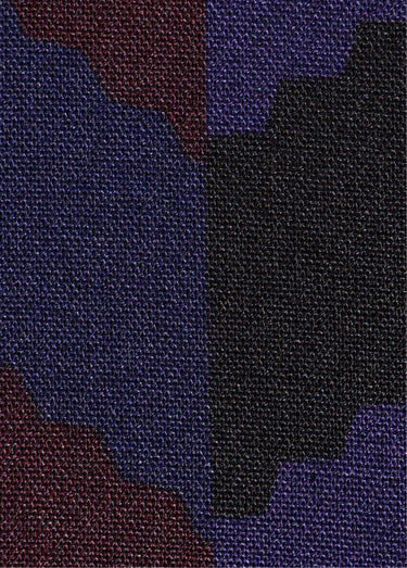 Coupon tissu, chevrons fantaisie Mauve / Bleu