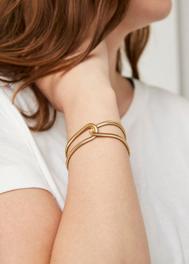Bracelet maille serpent en acier inox Dore