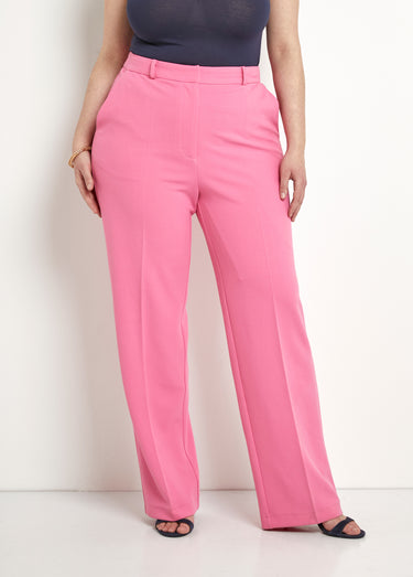 Pantalon fluide large Rose